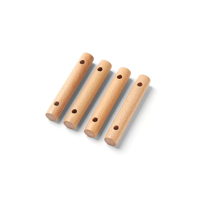 Outdoor camping beech wood double eye wind rope buckle camping tent canopy fixed buckle adjustment anti-slip wooden buckle camping accessories
