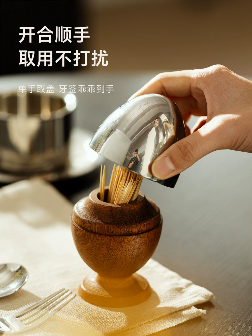 Ebony Toothpick Box 2025 New 304 Stainless Steel Household Floss Toothpick Tube Creative Premium Toothpick Jar