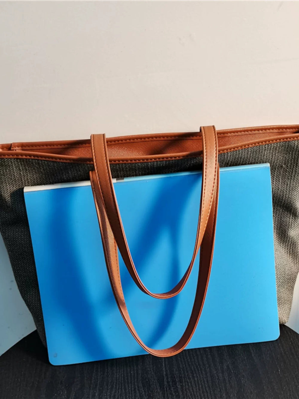 Canvas bag commuter with zipper universal tote bag large capacity tote bag shoulder bag niche design foreign trade