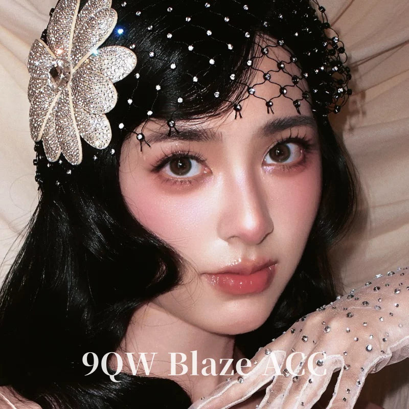 European and American hit Yi Mengling has the same French rhinestone flower mesh high-end birthday style hair accessories and headwear