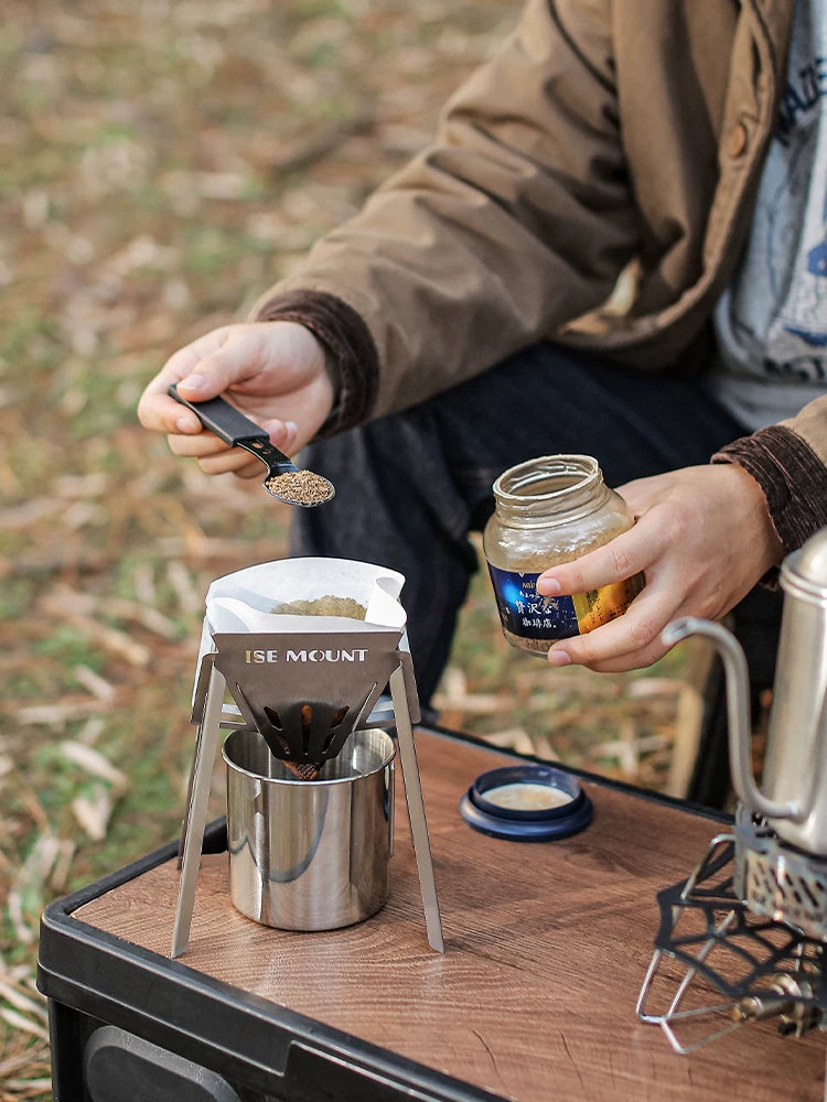 IDEAL High Coffee Filter Rack Camping Detachable Stainless Steel Height Hand Drip Coffee Filter