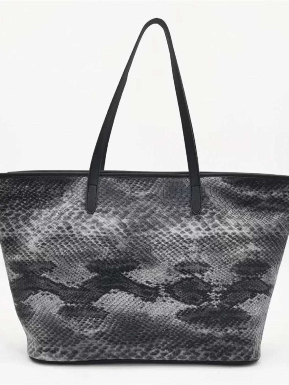 Export foreign trade tail goods soft leather large-capacity tote bag commuter women's handbag, snake print women's shoulder bag, zipper bag