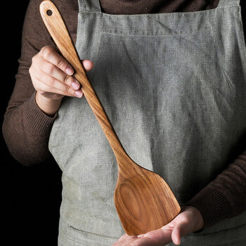 DaXinYuanLin wooden spatula household non-stick pan stir-fry shovel wooden kitchen utensils anti-scalding hands do not hurt pots Kemu long-handled spatula manufacturer