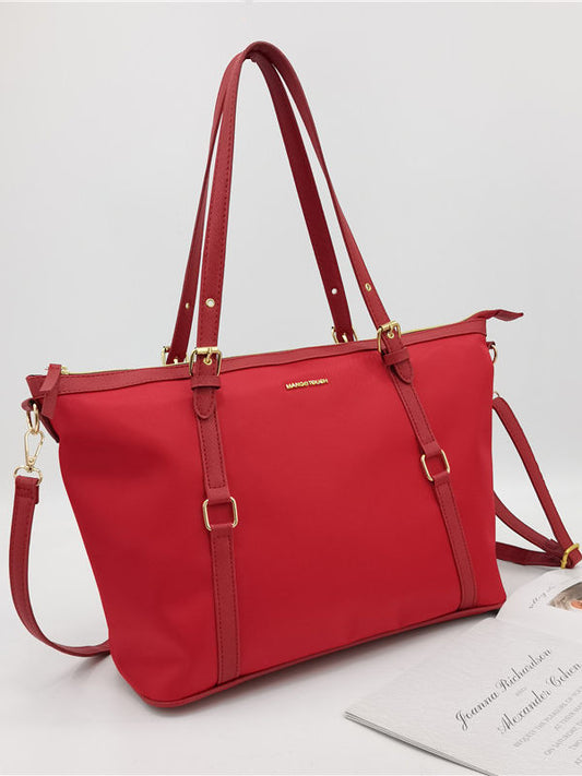 Crossbody bag large capacity women's work red bag niche design nylon bag shoulder bag oxford buttote bag