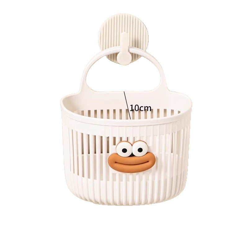 Multifunctional hanging basket, toilet bathroom, cosmetics, wash towel storage basket, kitchen dormitory, bedside wall hanging basket