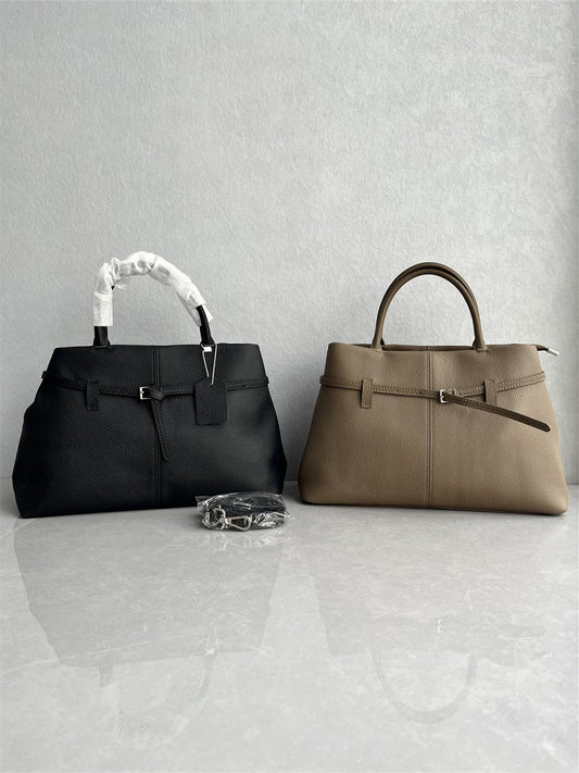 2025 new high-quality top-layer cowhide bucket bag fashionable and versatile Korean version of large-capacity one-shoulder crossbody women's bag
