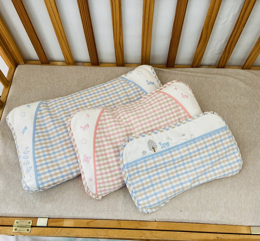 Baby pillow 0-1-3 years old anti-deviation shaped pillow summer breathable newborn children's ramie pillow is universal in all seasons