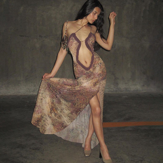 Coco witch sexy hot temptation charming nightclub bar backless strap style all kinds of slip dresses