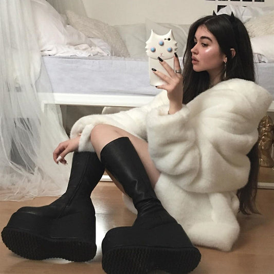 European and American style warm and environmentally friendly imitation fur jacket women's 2026 winter new products versatile mid-length plush coat trend