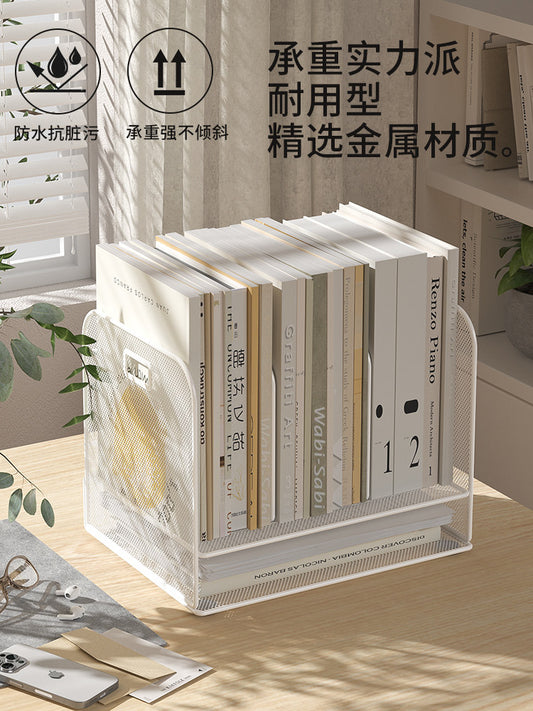 Multifunctional Book Stand, Office Desktop, A4 Paper Document Storage Rack, Movable Multi-layer Book Stand, Workstation Document Rack, Student Desk Desktop, Textbook Storage, Metal Drawer Book Rack