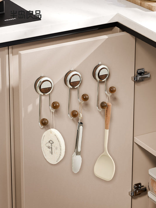 Peninsula Liangpin kitchen vacuum suction cup hook non-punch artifact hanging rod cabinet storage shelves door hanger inside hanger