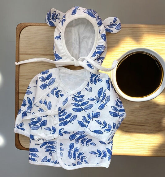 Newborn baby clothes half back clothes newborn baby spring and autumn cotton 52 yards monk clothes 0 a 3 month baby top 59