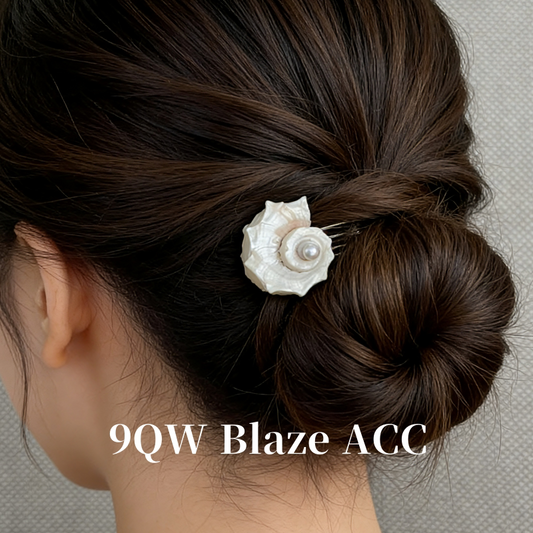 Natural conch pearl hair comb French vintage updo hair insert comb seaside resort style hair accessories bridal hairpin