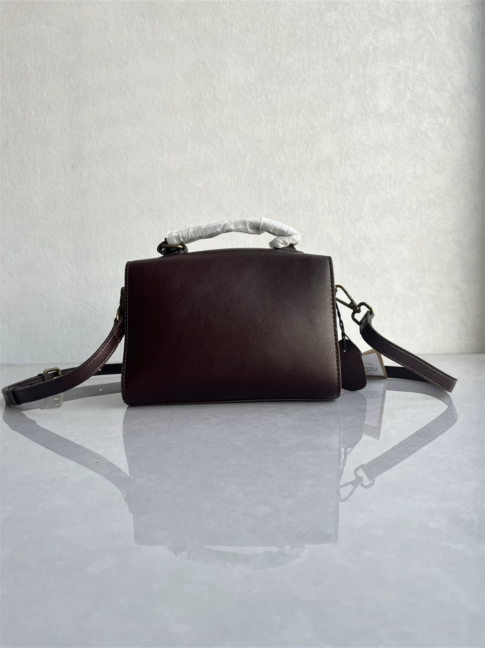 Foreign trade export new top-layer cowhide pillowcase fashion and versatile retro high-end leather shoulder crossbody women's bag