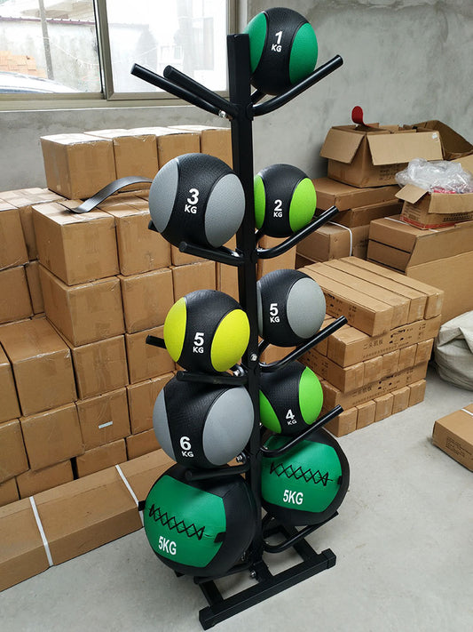 Gym medicine ball rack, multi-layer household croissant shelf, gravity basketball, football, squash ball storage rack