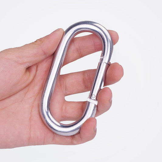 Outdoor carabiner iron galvanized runway U-shaped quick-hanging connection ring safety insurance buckle oversized load-bearing iron hook