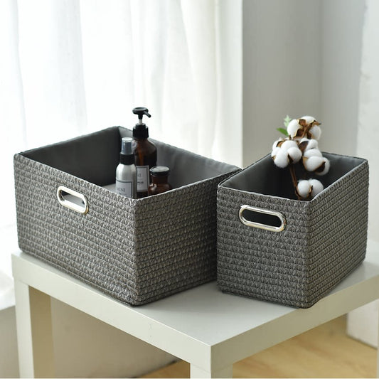 Japanese storage box, desktop clutter organizer, clothes, snack box, toy box, clothing drawer, woven storage basket