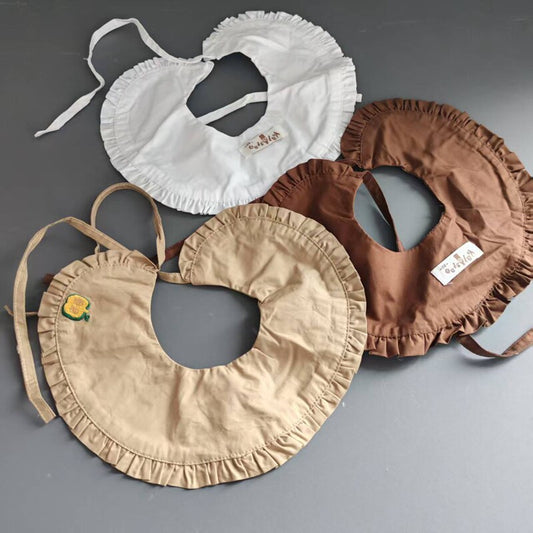 Meimei Di ~ daily single male and female babies with artifact fake collars 360 degrees rotatable baby bib bib