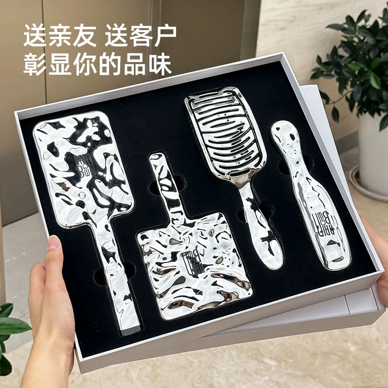 Comb gift box, air cushion, comb, female airbag, massage, hair comb, women's special mirror, long straight hair, household fluffy artifact