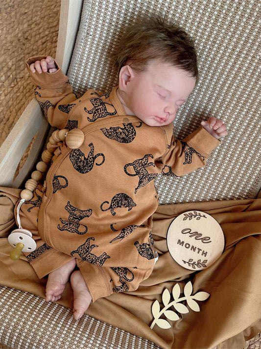 European and American newborn clothes size 52 baby onesies spring and autumn style 59 yards cotton class A long climb long sleeves 0-3 months