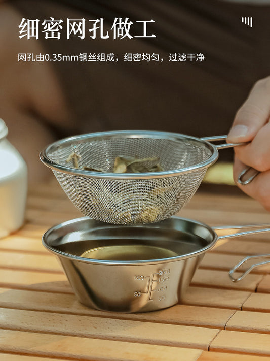 Outdoor 304 stainless steel fishing net, noodle colander, flour sieve, soy milk machine, cooking noodle filter, sheaf bowl filter