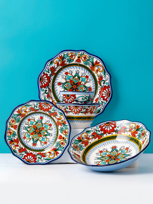 American plates, creative ceramics, Internet celebrity plates, Western plates, square steak plates, hand-painted art plates, underglaze colors