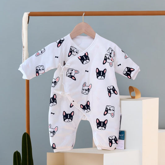 Newborn baby onesies, winter padded crawling clothes, male and female baby monks, Ha clothes, newborn thickened small padded jackets