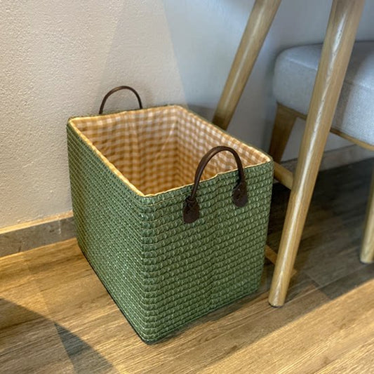 Japanese-style laundry basket storage box, wardrobe organizer, snack toy storage box, trunk, miscellaneous basket, woven frame