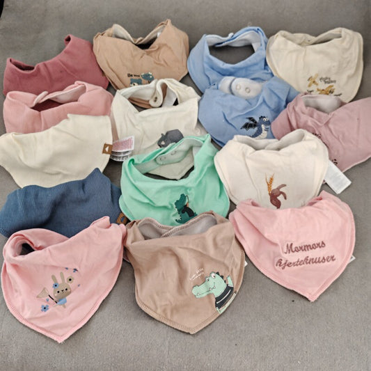 Denmark name it baby cotton newborn bib saliva towel spitting milk bib boy and girl baby snood summer