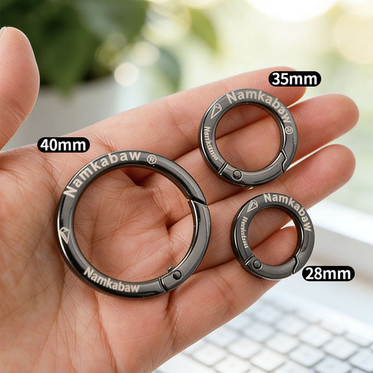 Namkabaw metal ring buckle opening round buckle spring buckle key chain bag accessories mobile phone DIY hook buckle