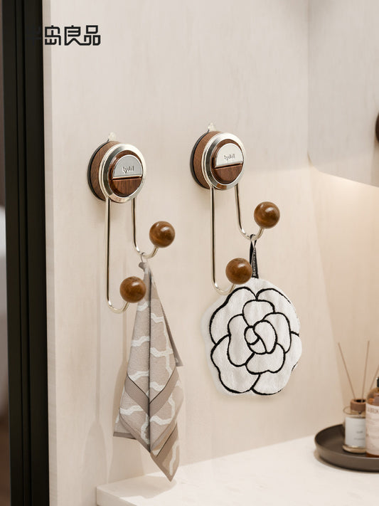 Suction cup towel rack antique style bathroom hook towel shelf toilet wall free perforation towel rail