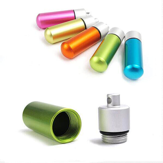 Key chain small bottle aluminum alloy portable mini small medicine box bottle portable waterproof sealed small object storage box
