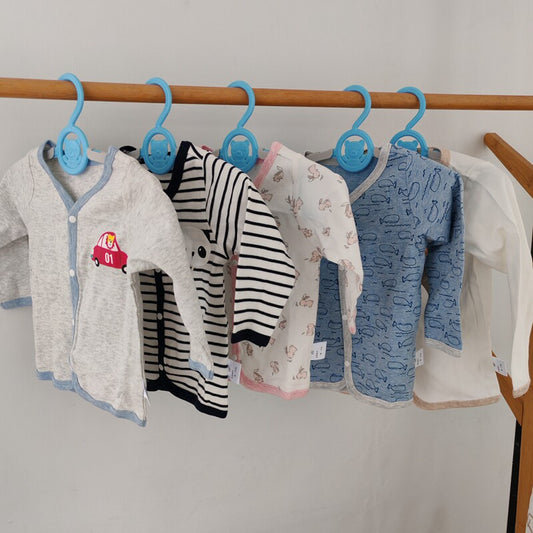 Daily singles spring and autumn loungewear, cotton cardigans for boys and girls, T-shirts, underwear, infants, cotton autumn clothes, children's clothes, 0-12 months