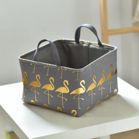INS fabric storage box, desktop organizer, cartoon children's toy snack box, book storage basket, storage basket