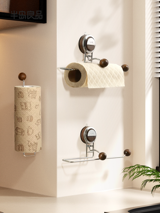 Suction cups, kitchen paper towel holders, non-perforated paper hangers, paper hangers for cabinets, paper drawers, paper roll holders, lazy rags, cling film hangers
