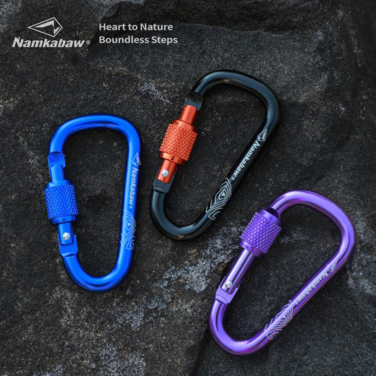 Namkabaw 6cm Light Lock Buckle Metal Carabiner Outdoor Colored Metal Hook Buckle Small Mini Spring Buckle