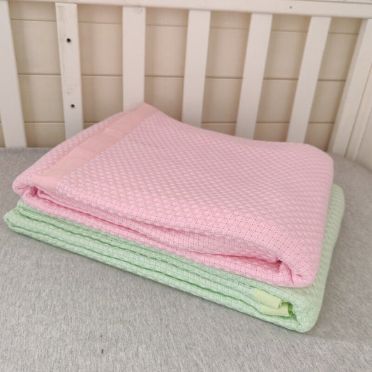 Waffle Children's Breathable Air Conditioning Blanket Ice Silk Blanket Baby Bamboo Fiber Single Blanket Double Summer Cool Blanket Towel Quilt