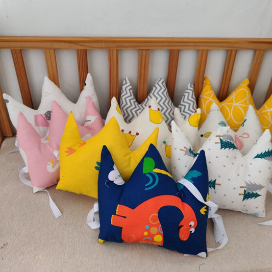 ins crib bed cloth anti-collision enclosure crown cotton fence fabric splicing bed Nordic cotton washable crown bed circumference