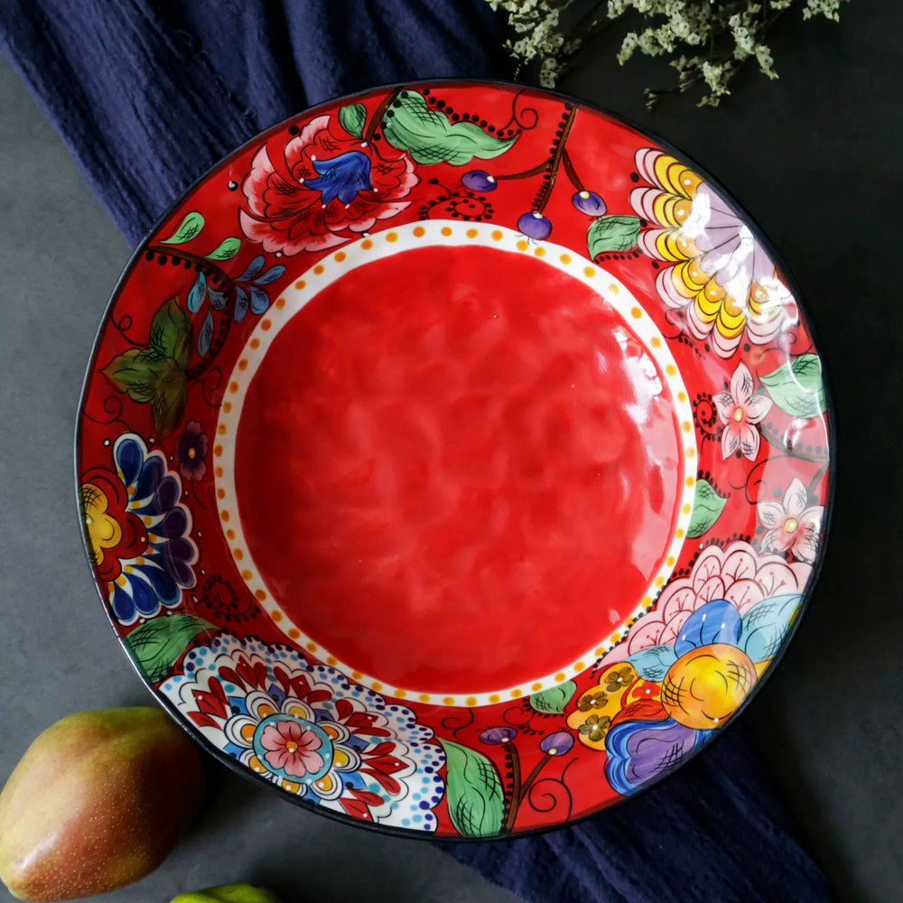 OMK Creative New Year Snack Bowl Home Fruit Salad Bowl Ceramic Large Sauerkraut Fish Bowl Personalized Restaurant Tableware