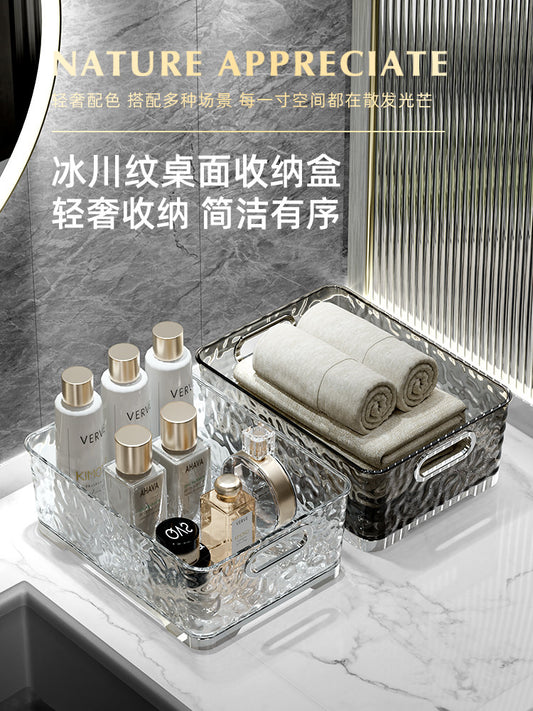 Acrylic storage box, cosmetics dresser, workstation, office desktop, clutter arrangement, storage, transparent snack box