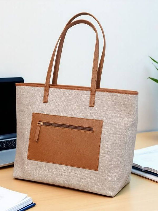 Export canvas commuter bag for work high-end sense thickened three-dimensional super large capacity tote bag niche design women's large bag