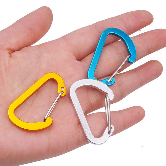 No. 4 D-shaped aluminum alloy small mini carabiner wire spring quick hook hook keychain diy accessories