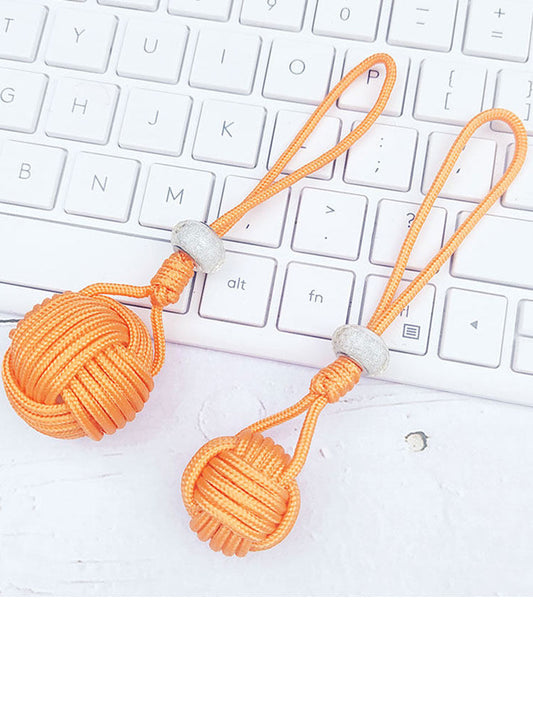 Paracord hand-woven material accessories monkey fist knot with wooden balls DIY solid round balls 18mm 25mm