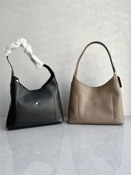 Foreign trade original single tail goods, high-quality cowhide underarm bag, classic fashion and versatile casual tote bag, hand carrying one shoulder woman
