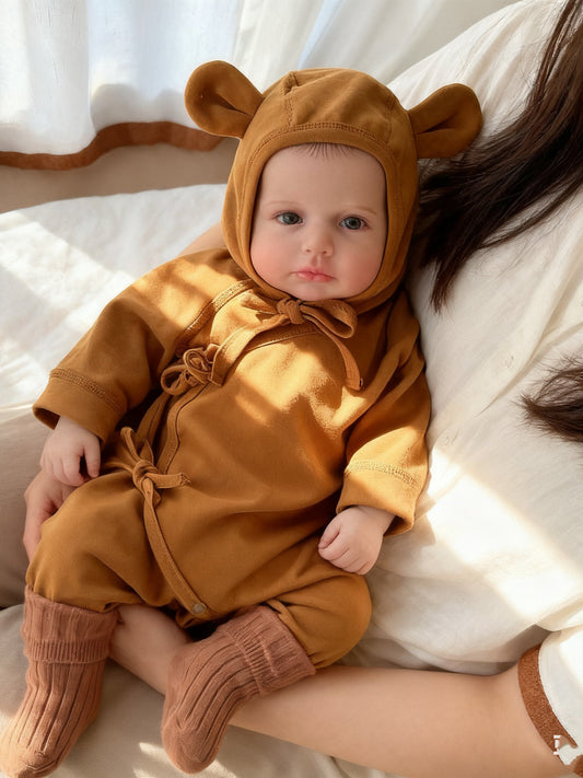 Newborn 0-3 months baby underwear in autumn and winter to wear newborn male and female baby clothes class A size 52 crawler clothing 66