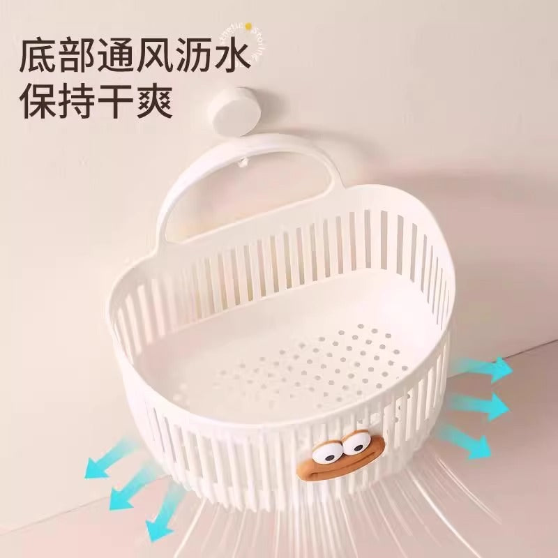 Multifunctional hanging basket, toilet bathroom, cosmetics, wash towel storage basket, kitchen dormitory, bedside wall hanging basket