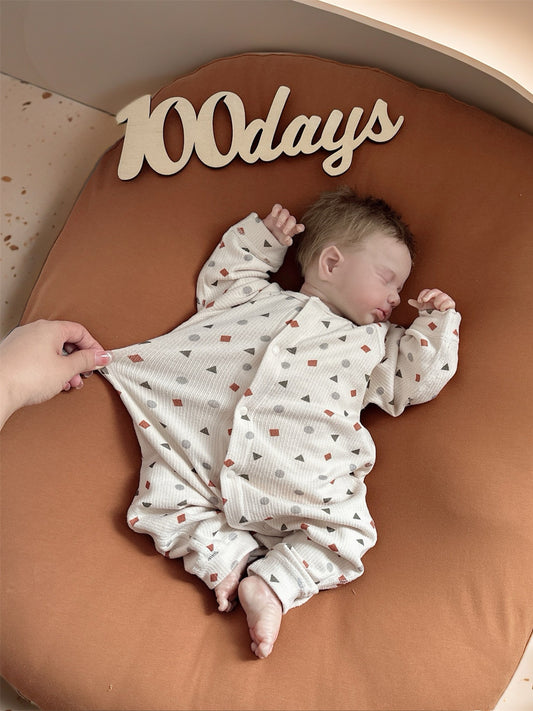 Newborn baby jumpsuits, spring and autumn boneless clothes, Class A boys and girls' baby crawls, elastic bases, winter pajamas, 59