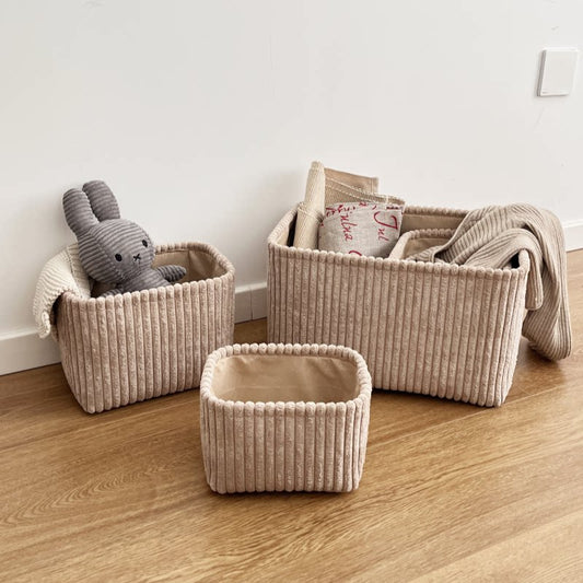 Thickened fabric storage box, wardrobe utility box, desktop storage basket, snack storage organizer, inner clothing storage basket