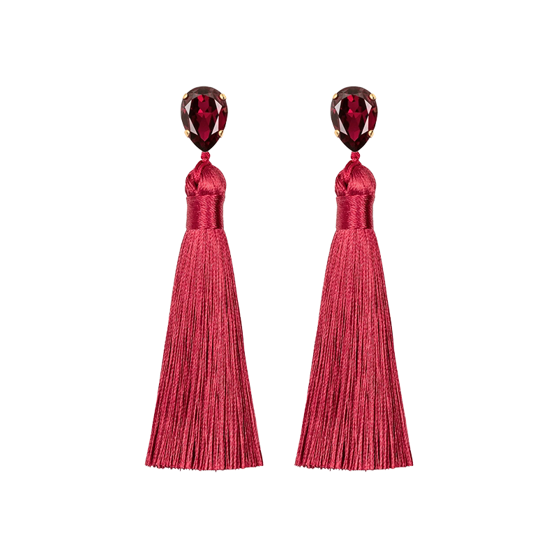 Niche unique luxury earrings 2025 giant good-looking earrings, gold tassel studs, light luxury, niche exquisite and high-end