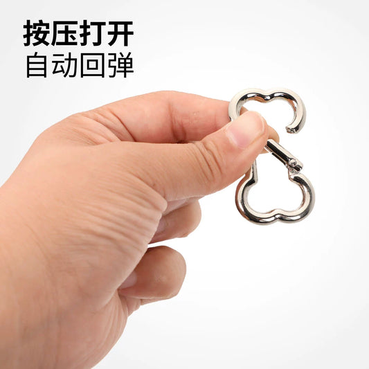 Bone type zinc alloy bone open backpack key chain aluminum alloy hook DIY accessories small carabiner